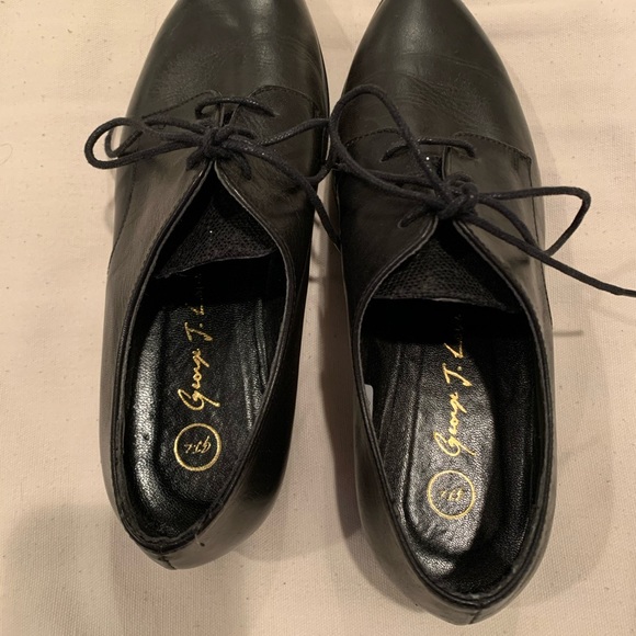 EUC, Italian leather, pointed toe, tie oxfords - Picture 5 of 13